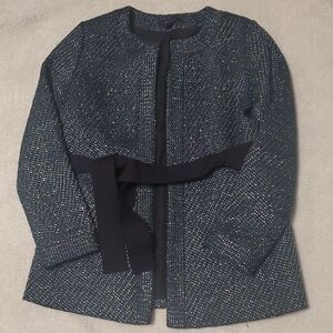 Ann Taylor Green tweed jacket sz s